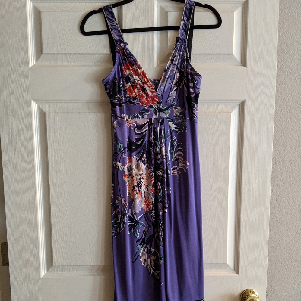 Tahari purple summer dress